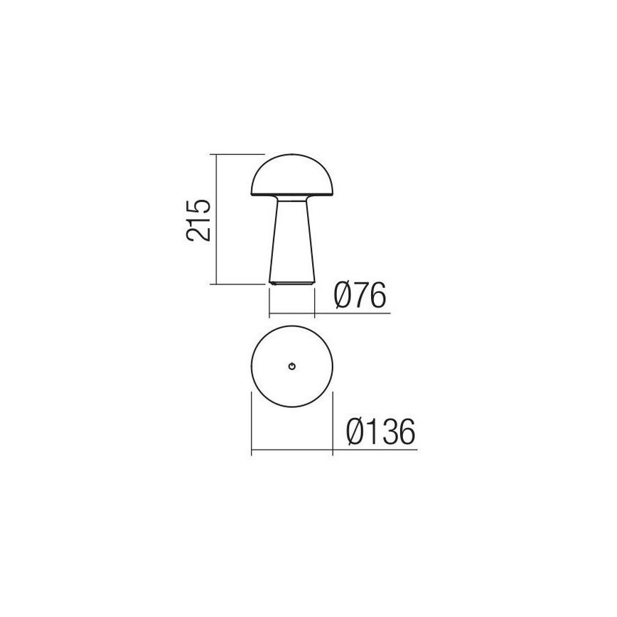 Redo 90439 - Lampe LED extérieure tactile dimmable KIRA LED/4,7W/230V 2200 mAh IP44 noire