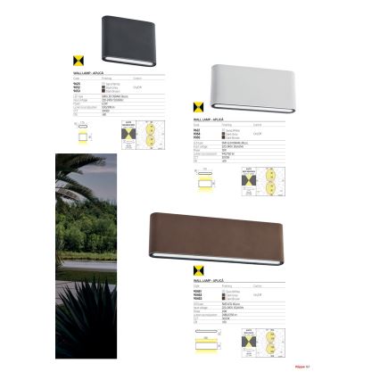 Redo 90451 - LED Applique murale extérieure KLIPPE LED/24W/230V 3000K IP54 blanc