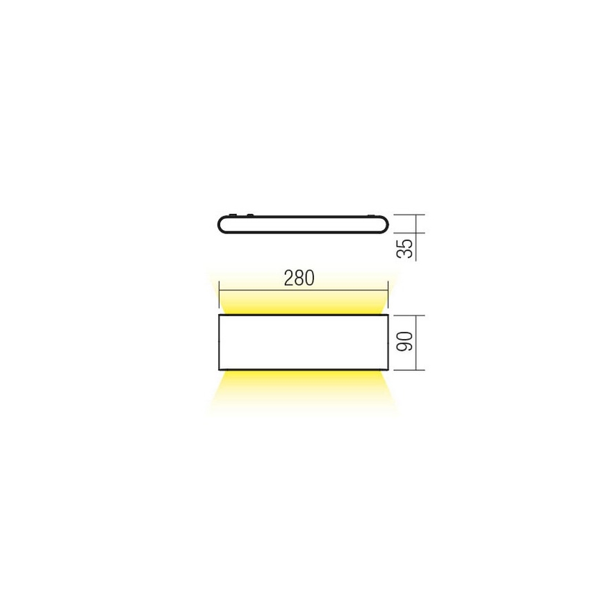 Redo 90451 - LED Applique murale extérieure KLIPPE LED/24W/230V 3000K IP54 blanc