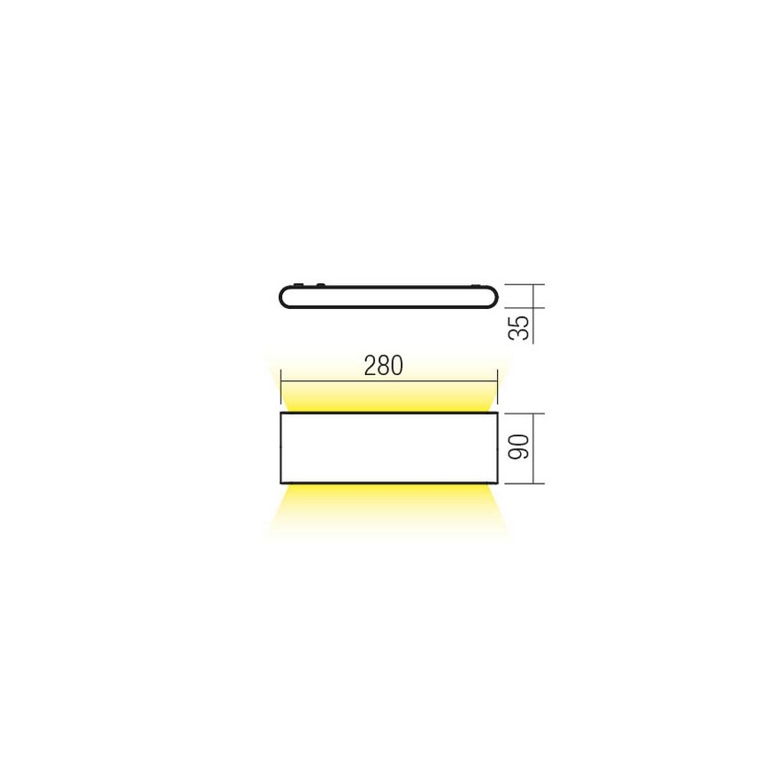 Redo 90452 - Applique murale d'extérieur LED KLIPPE LED/24W/230V 3000K IP54 anthracite