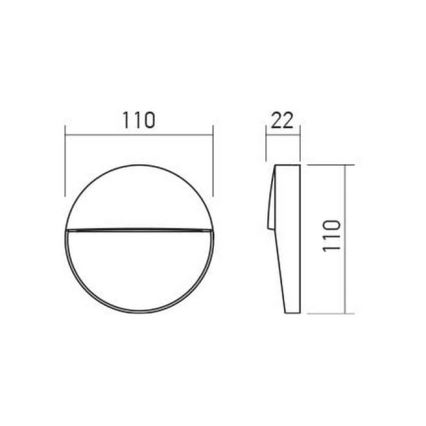 Redo 90472 - Applique murale LED extérieure LANDER LED/3W/230V IP54 blanc