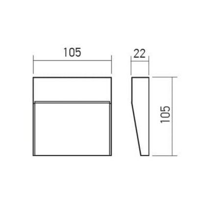 Redo 90474 - Applique murale LED extérieure LANDER LED/3W/230V IP54 blanc