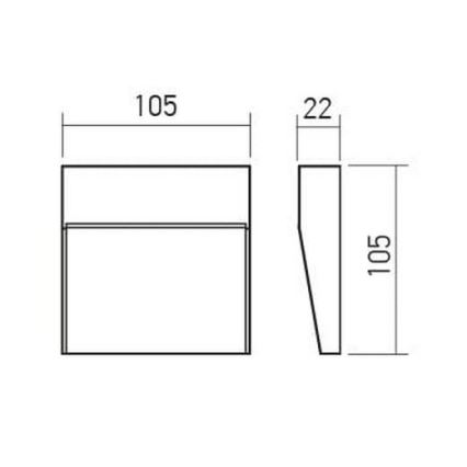 Redo 90475 - Applique murale LED extérieure LANDER LED/3W/230V IP54 anthracite