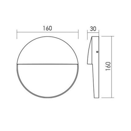 Redo 90476 - Applique murale LED extérieure LANDER LED/6W/230V IP54 blanc