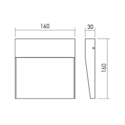 Redo 90479 - Applique murale LED extérieure LANDER LED/6W/230V IP54 anthracite