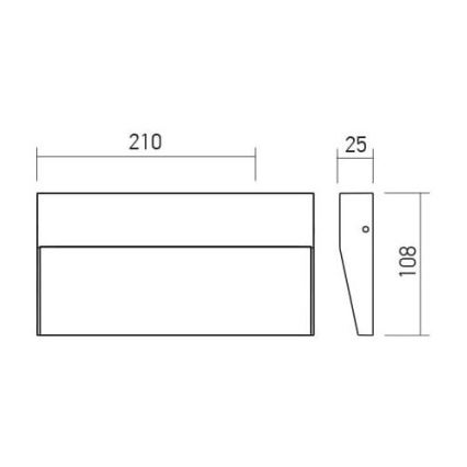 Redo 90481 - Applique murale LED extérieure LANDER LED/6W/230V IP54 anthracite