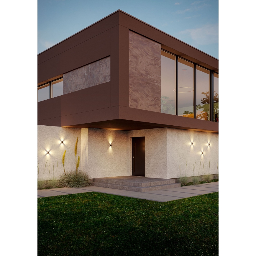 Redo 90500 - Applique murale extérieure MILESTONE 4xLED/3W/230V IP54 anthracite