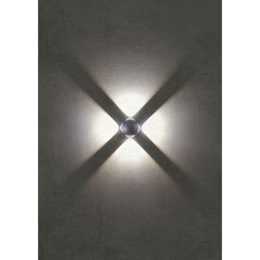 Redo 90500 - Applique murale extérieure MILESTONE 4xLED/3W/230V IP54 anthracite