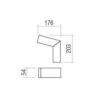 Redo 90510 - Applique murale LED extérieure WOODY LED/10W/230V IP54 anthracite