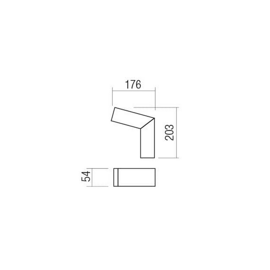 Redo 90510 - Applique murale LED extérieure WOODY LED/10W/230V IP54 anthracite