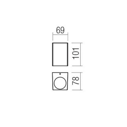 Redo 90528 - Applique murale LED d'extérieur BRIO LED/6W/230V 3000K IP54 marron