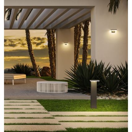 Redo 90535 - Applique murale solaire avec détecteur TAIYO LED/2W/3,7V 3000K 2200 mAh IP54 anthracite
