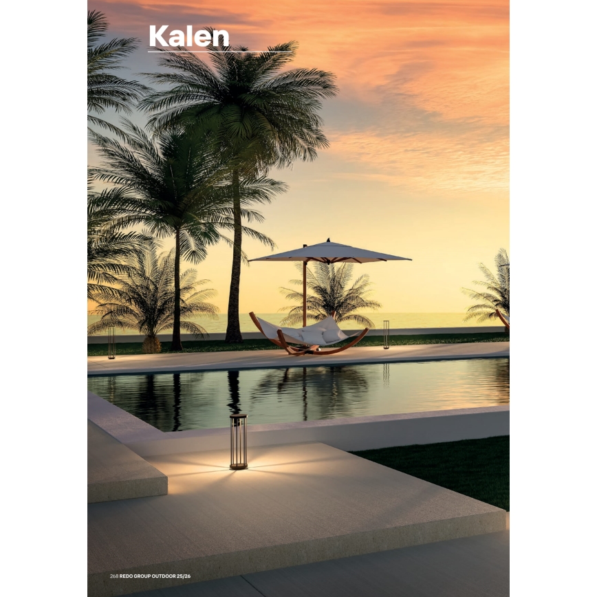 Redo 90577 - Lampe extérieure LED KALEN LED/8W/230V 3000K 20 cm IP65 anthracite