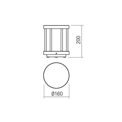 Redo 90577 - Lampe extérieure LED KALEN LED/8W/230V 3000K 20 cm IP65 anthracite