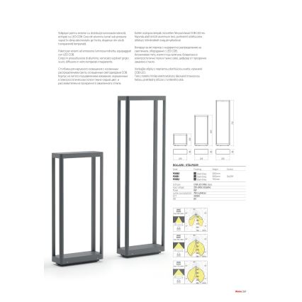 Redo 90580 - Lampe d'extérieur LED WAKE LED/8W/230V 3000K 20 cm IP65 anthracite