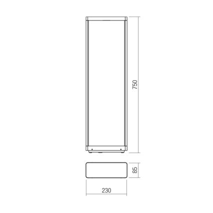Redo 90582 - Lampe d'extérieur WAKE LED/8W/230V 3000K 75 cm IP65 anthracite