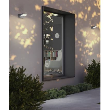 Redo 90587 - Applique murale extérieure avec détecteur FLIP LED/20W/230V CRI 90 3000K IP54 anthracite