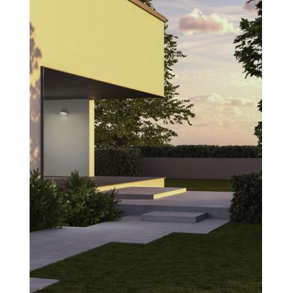 Redo 90587 - Applique murale extérieure avec détecteur FLIP LED/20W/230V CRI 90 3000K IP54 anthracite