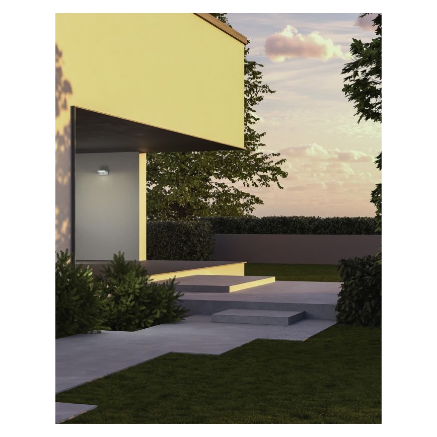 Redo 90587 - Applique murale extérieure avec détecteur FLIP LED/20W/230V CRI 90 3000K IP54 anthracite