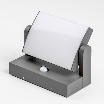 Redo 90587 - Applique murale extérieure avec détecteur FLIP LED/20W/230V CRI 90 3000K IP54 anthracite