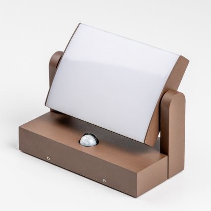 Redo 90588 - Applique murale extérieure FLIP avec détecteur LED/20W/230V 3000K IRC 90 IP54 marron