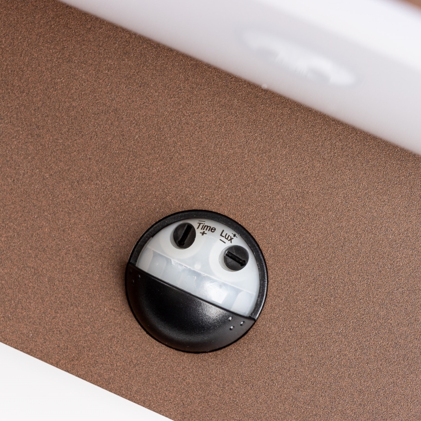 Redo 90588 - Applique murale extérieure FLIP avec détecteur LED/20W/230V 3000K IRC 90 IP54 marron