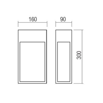 Redo 90603 - Applique murale d'extérieur STAND LED/20W/230V 3000K CRI 90 IP65 anthracite