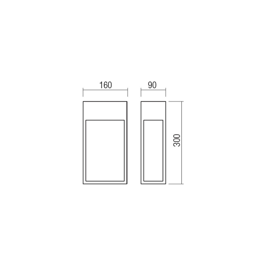 Redo 90603 - Applique murale d'extérieur STAND LED/20W/230V 3000K CRI 90 IP65 anthracite