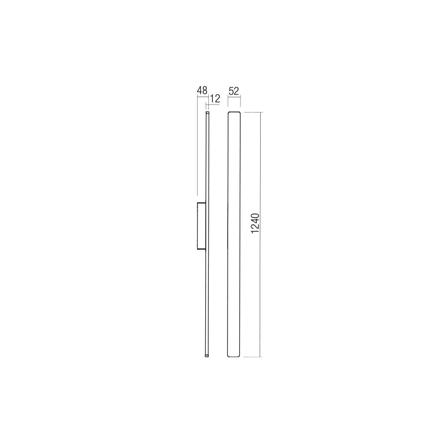 Redo 90622 - Applique murale extérieure REFLEXA LED/20W/230V 3000K 124 cm IP54 marron