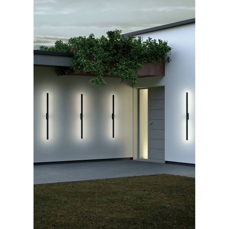 Redo 90623 - Applique murale extérieure REFLEXA LED/20W/230V 3000K 124 cm IP54 noir