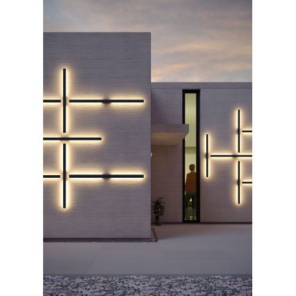 Redo 90623 - Applique murale extérieure REFLEXA LED/20W/230V 3000K 124 cm IP54 noir
