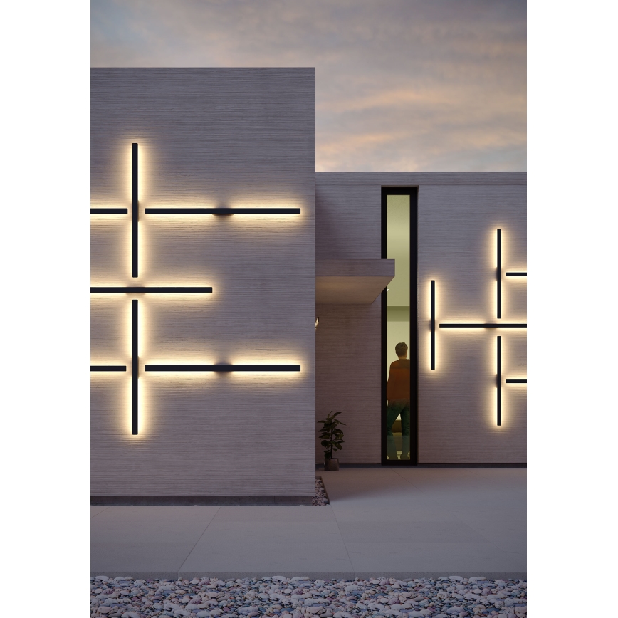 Redo 90623 - Applique murale extérieure REFLEXA LED/20W/230V 3000K 124 cm IP54 noir