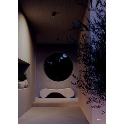 Redo 90628 - Spot LED d'extérieur SHAFT, 13 W, 230 V, 3000 K, Ø 9 cm, IP65, brun