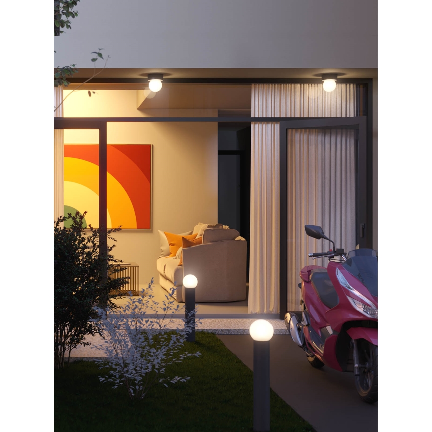 Redo 90641 - Plafonnier extérieur BULK 1xE27/28W/230V IP44 anthracite