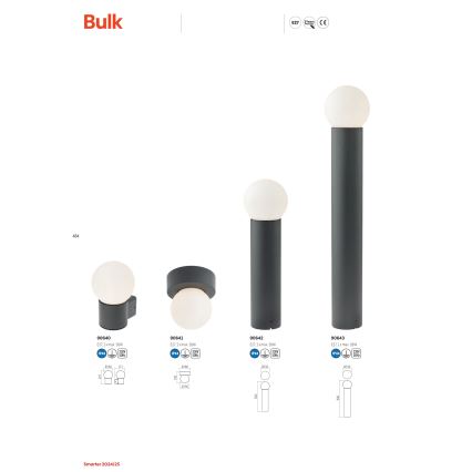 Redo 90643 - Luminaire extérieur BULK 1xE27/28W/230V 80 cm IP44 anthracite