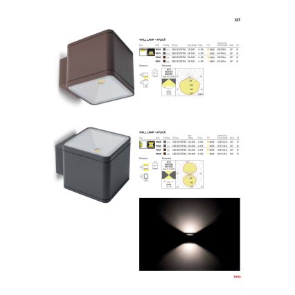 Redo 9065 - Applique murale LED d'extérieur BETA 2xLED/6W/230V IP54