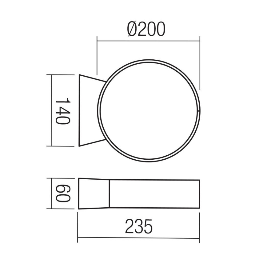 Redo 91062 - Applique murale extérieure LED ONIRO LED/8W/230V 3000K IRC 90 IP65 anthracite