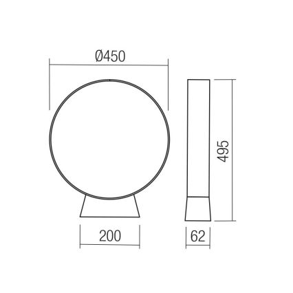 Redo 91067 - Luminaire d'extérieur ONIRO LED/15W/230V 3000K 49,5 cm IRC 90 IP65 marron