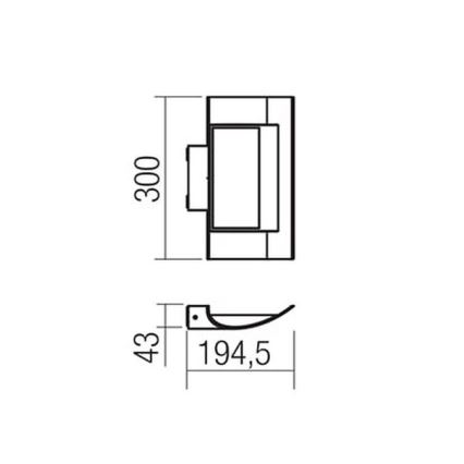 Redo 9112 - Applique murale LED extérieure VELA LED/24W/230V IP54