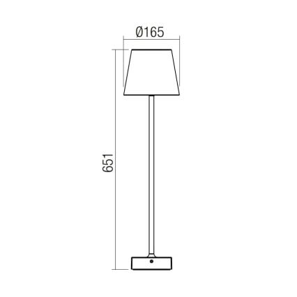 Redo 9127 - Lampe LED extérieure GIORGIO LED/7W/230V IP65 noir