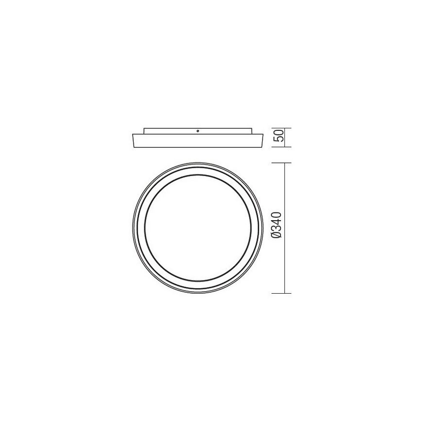 Redo 9184 - Plafonnier LED d'extérieur BEZEL LED/30W/230V Ø 34 cm IP54 anthracite