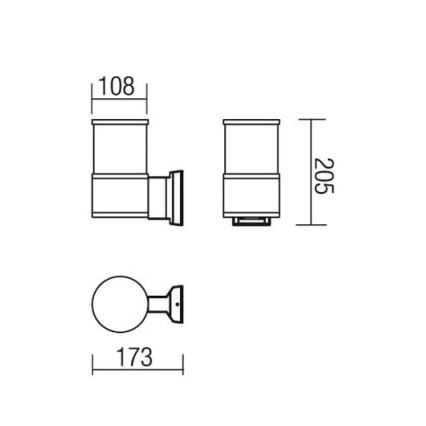 Redo 9326 - Applique murale EXTER 1xE27/42W/230V IP54