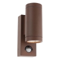 Redo 9455 - Applique murale d'extérieur LED VINCE avec capteur de mouvement 2xLED/3W/230V IP54 brune