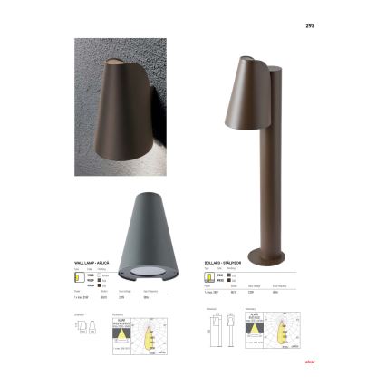 Redo 9532 - Lampadaire extérieur ALVAR 1xGU10/35W/230V IP44