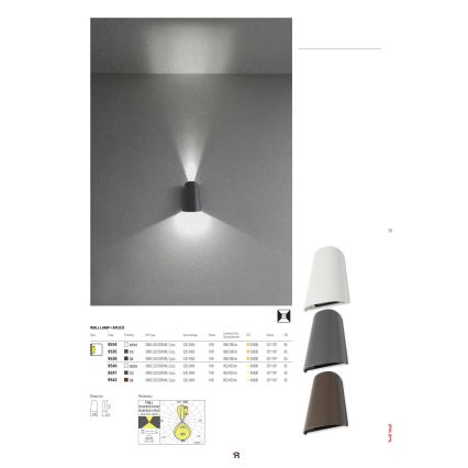 Redo 9536 - Applique murale d'extérieur LED TWILL LED/11W/230V IP65