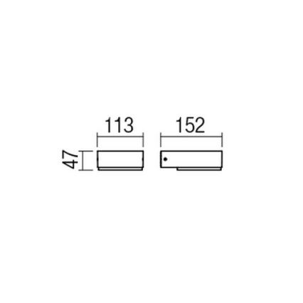 Redo 9560 - Applique murale extérieure CUBE LED/7W/230V 3000K IP54 anthracite