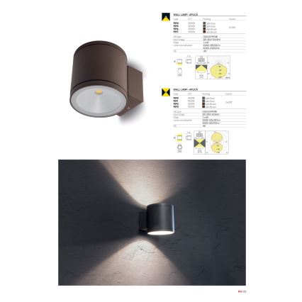Redo 9594 - Applique murale d'extérieur LED/6W/230V 3000K IP54 anthracite