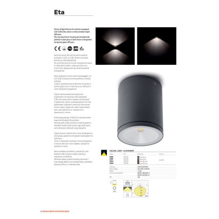 Redo 9596 - Applique murale d'extérieur LED ETA LED/6W/230V 3000K IP54 marron
