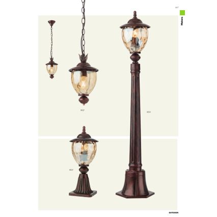 Redo 9634 - Lampadaire extérieur MATERA 1xE27/42W/230V IP33