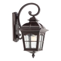 Redo 9648 - Applique murale d'extérieur YORK 1xE27/70W/230V IP44 brune